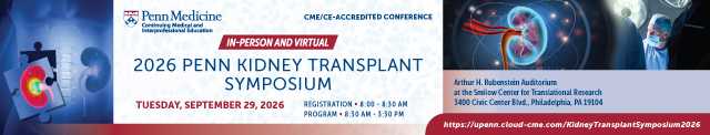 2026 Penn Kidney Transplant Symposium Banner